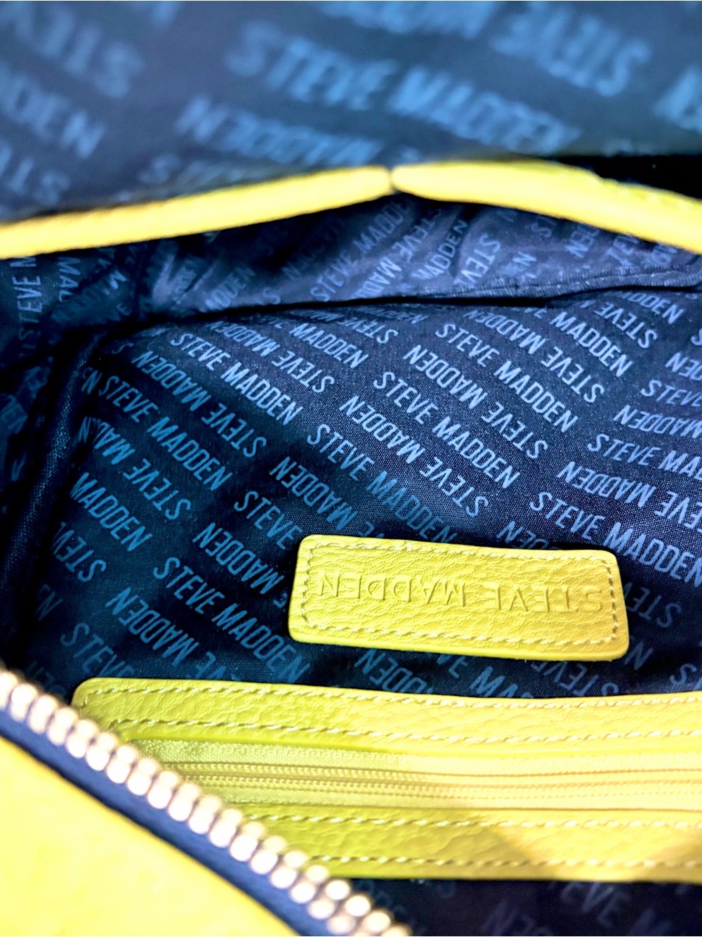Steve Madden Yellow Mini Backpack with Tassel Charm - Picture 4 of 4
